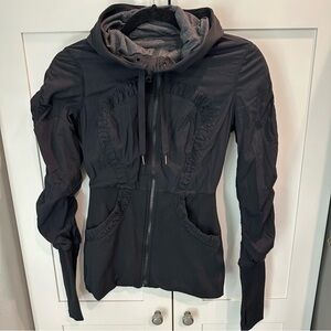 Lululemon size 4 reversible dance studio jacket Women's Black Hooded Jacket